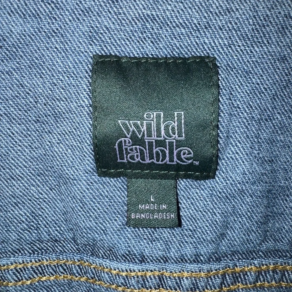 Wild Fable Light Blue Denim Jacket women’s Large Oversized - Picture 3 of 6